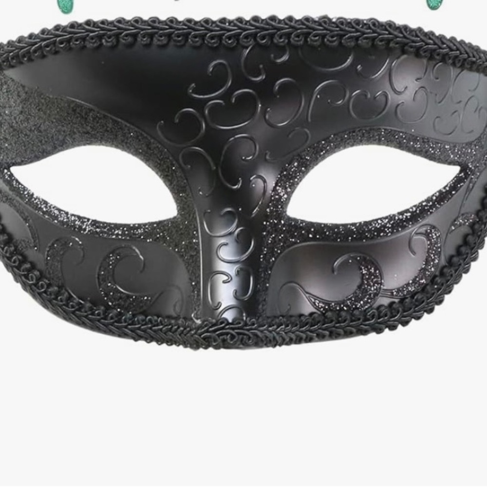 Black mens masquerade mask